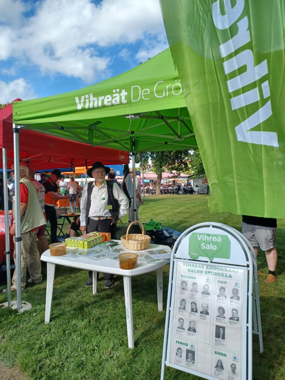 Vihreiden vaaliteltta.